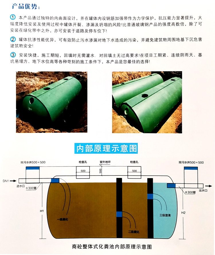 佳县玻璃钢化粪池